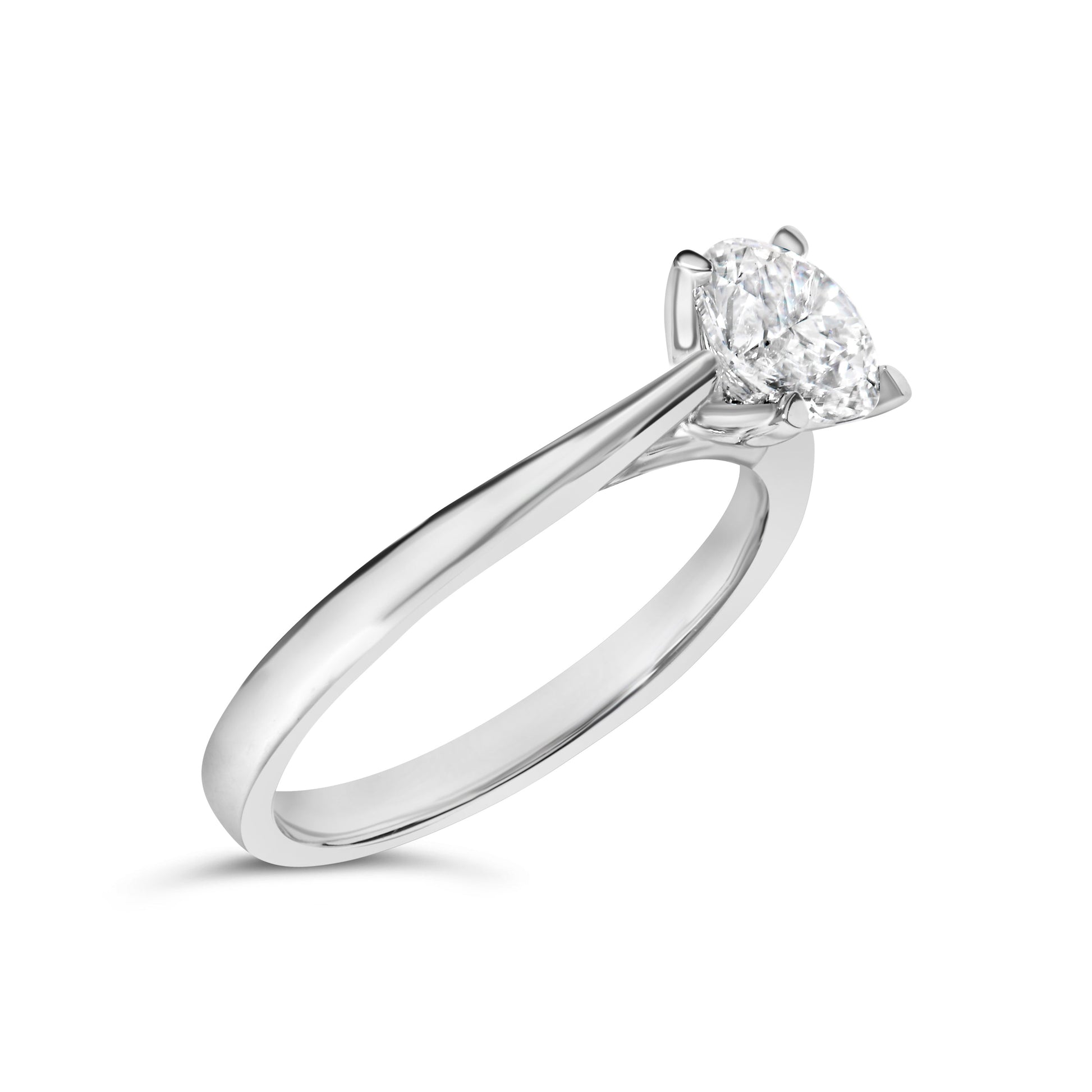 14K White Gold 1.0 Cttw Round Lab Grown Diamond Eagle Claw 4-Prong Set Solitaire Engagement Ring (F-G Color, VS2-SI1 Clarity) - Ring Size 7 Bids.com