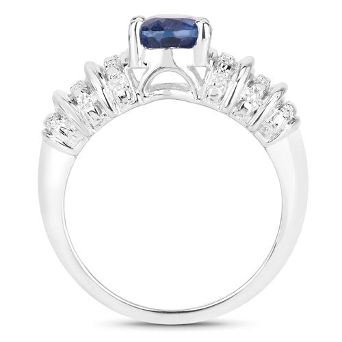 1.40 Carat Genuine Kyanite .925 Sterling Silver Ring Bids.com