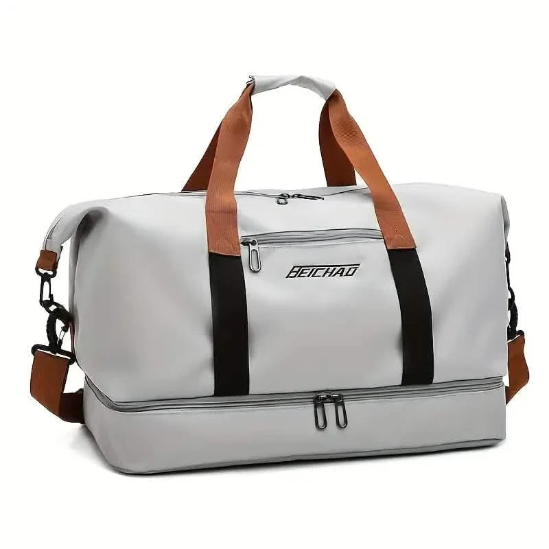 Nylon Duffel Bag for Travel – Large Capacity, Foldable, Shoe Compartment – Men & Women DailySale