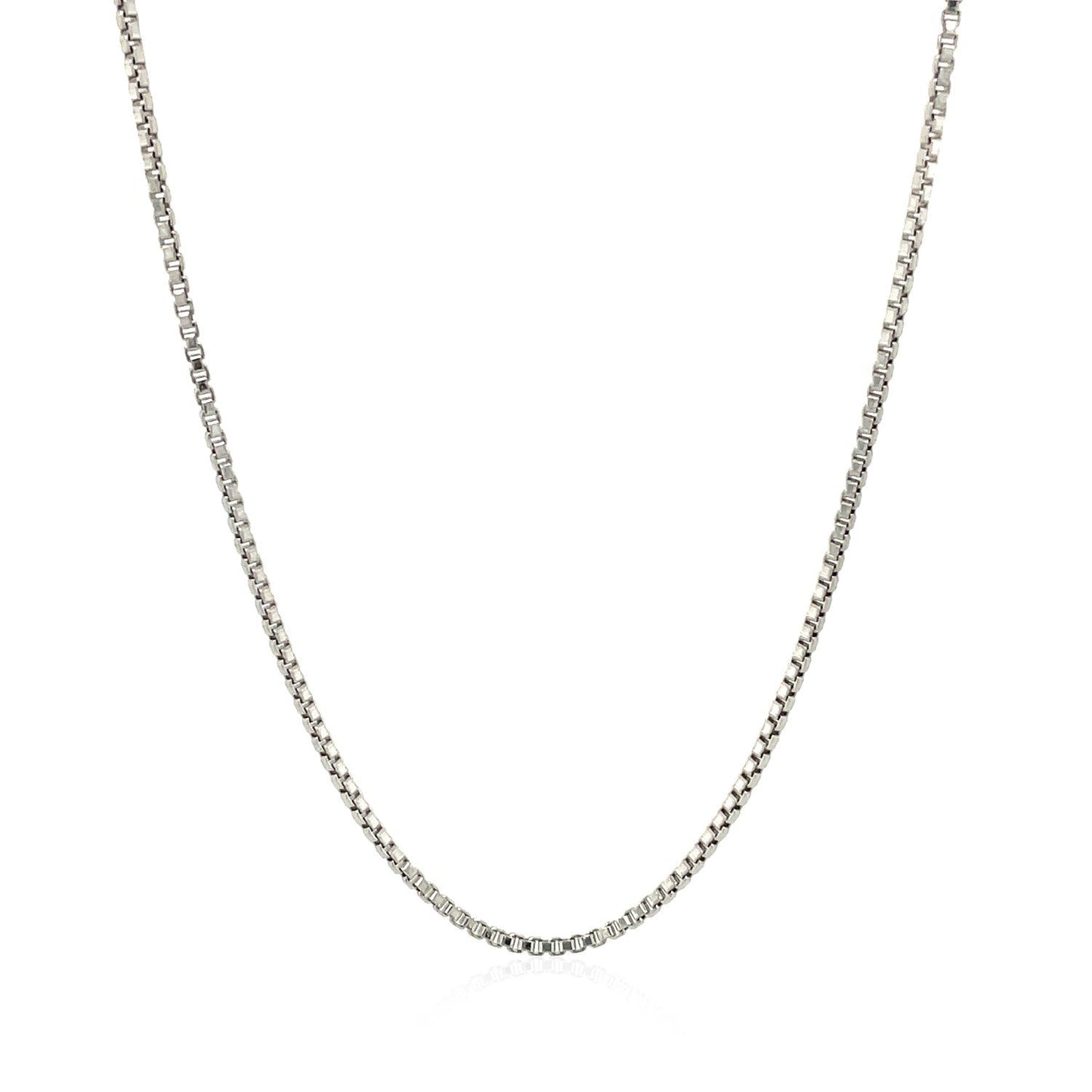Sterling Silver Rhodium Plated Box Chain 1.3mm Bids.com