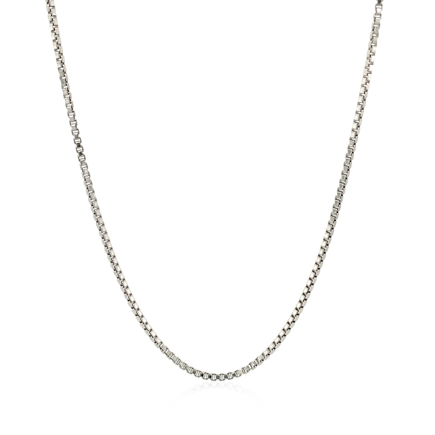 Sterling Silver Rhodium Plated Box Chain 1.3mm Bids.com