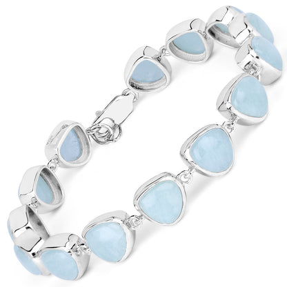 25.90 Carat Genuine Aquamarine .925 Sterling Silver Bracelet Bids.com