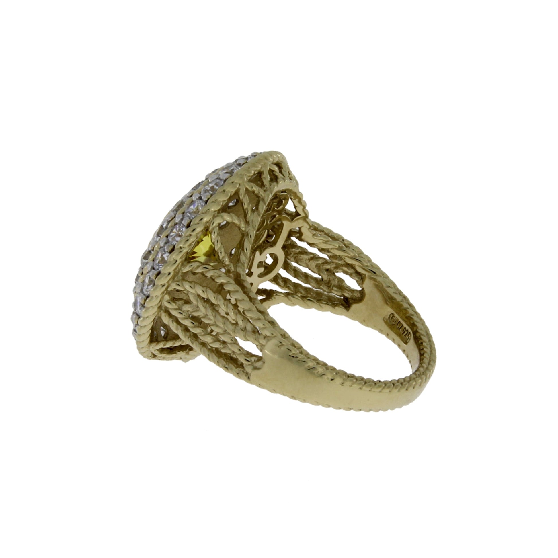 Genuine Cubic Zirconium Ring Sterling Silver Bids.com