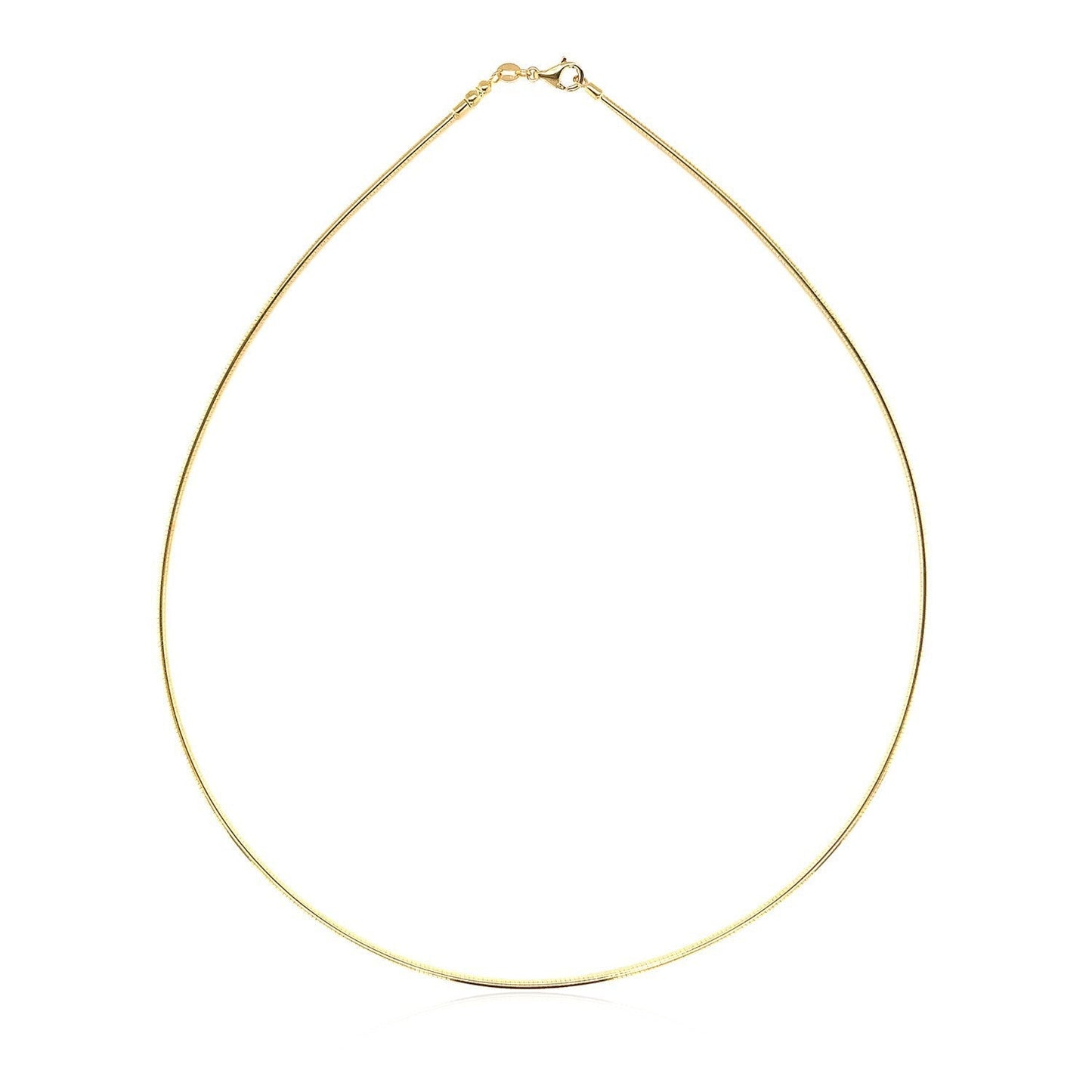 14k Yellow Gold Necklace in a Round Omega Chain Style Bids.com