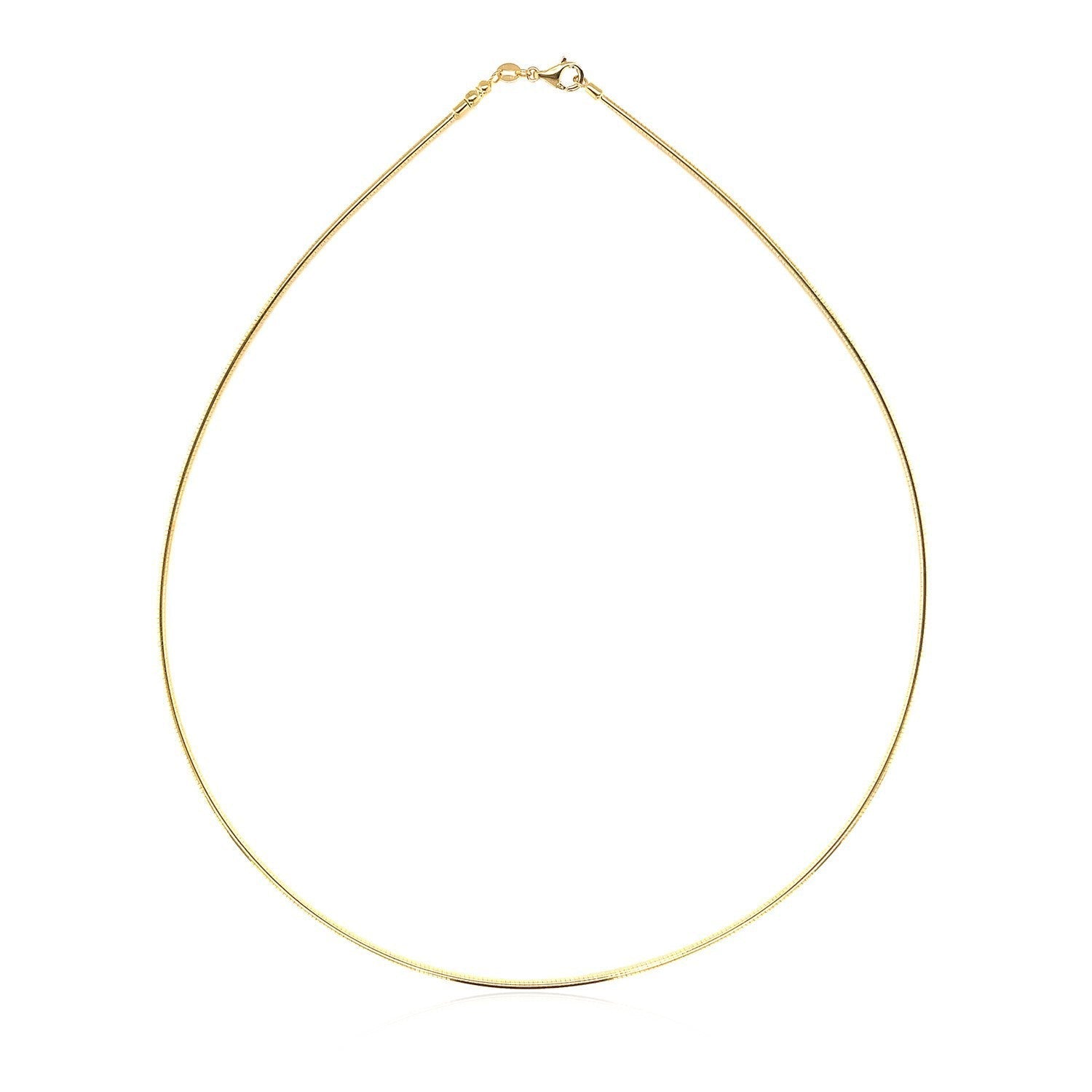 14k Yellow Gold Necklace in a Round Omega Chain Style Bids.com