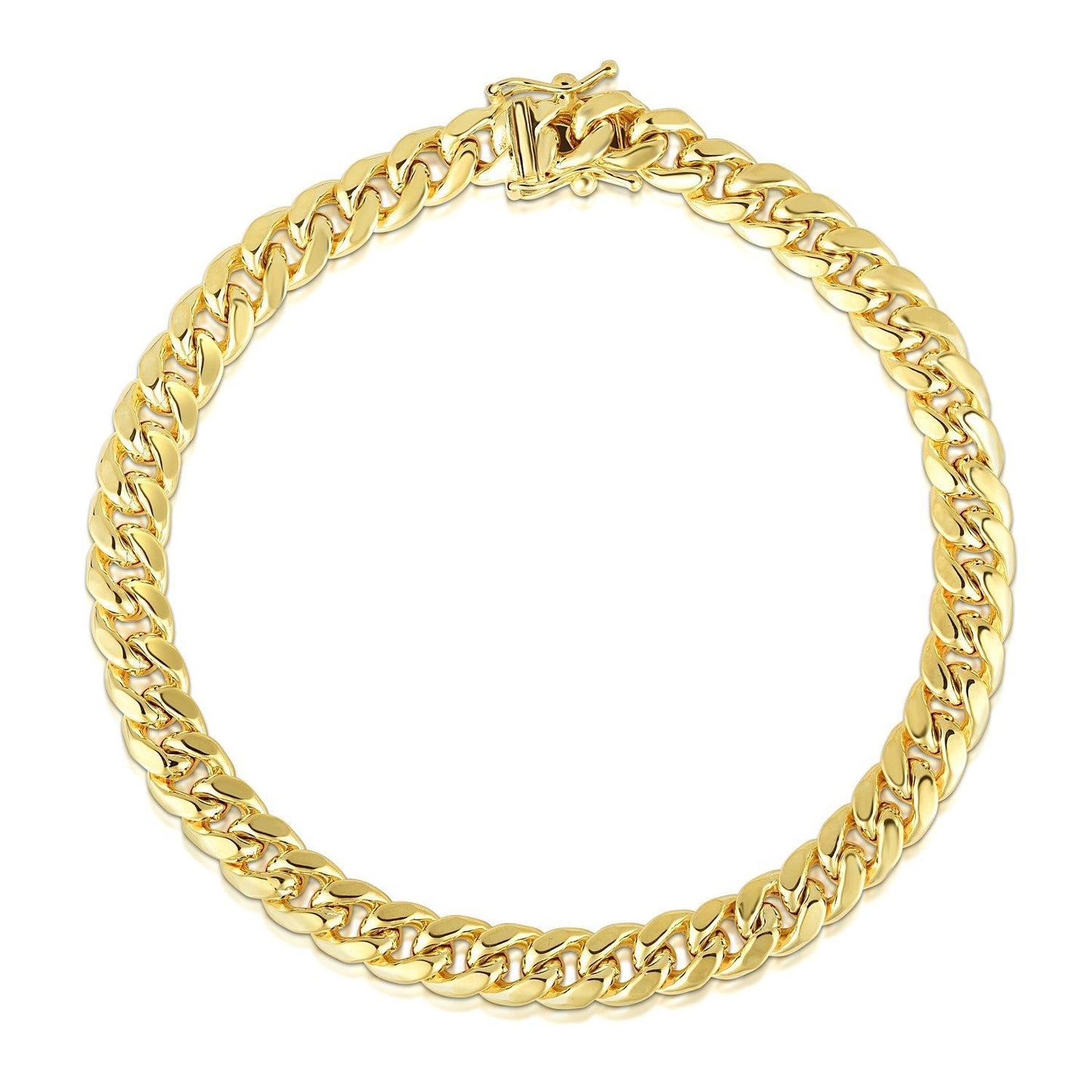 10k Yellow Gold Semi Solid Miami Cuban Bracelet (10.70 mm) Bids.com