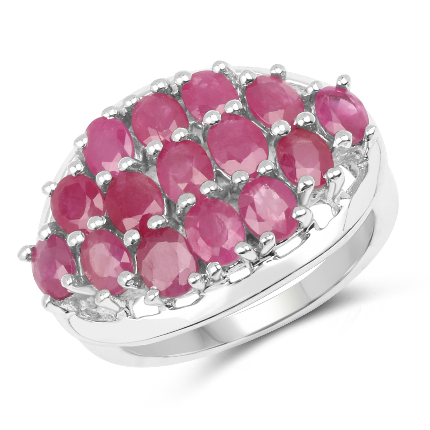3.00 Carat Genuine Ruby .925 Sterling Silver Ring Bids.com