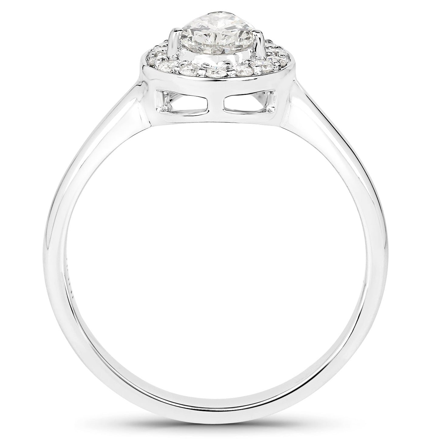 14K White Gold 0.70 Carat Genuine White Diamond Ring Bids.com