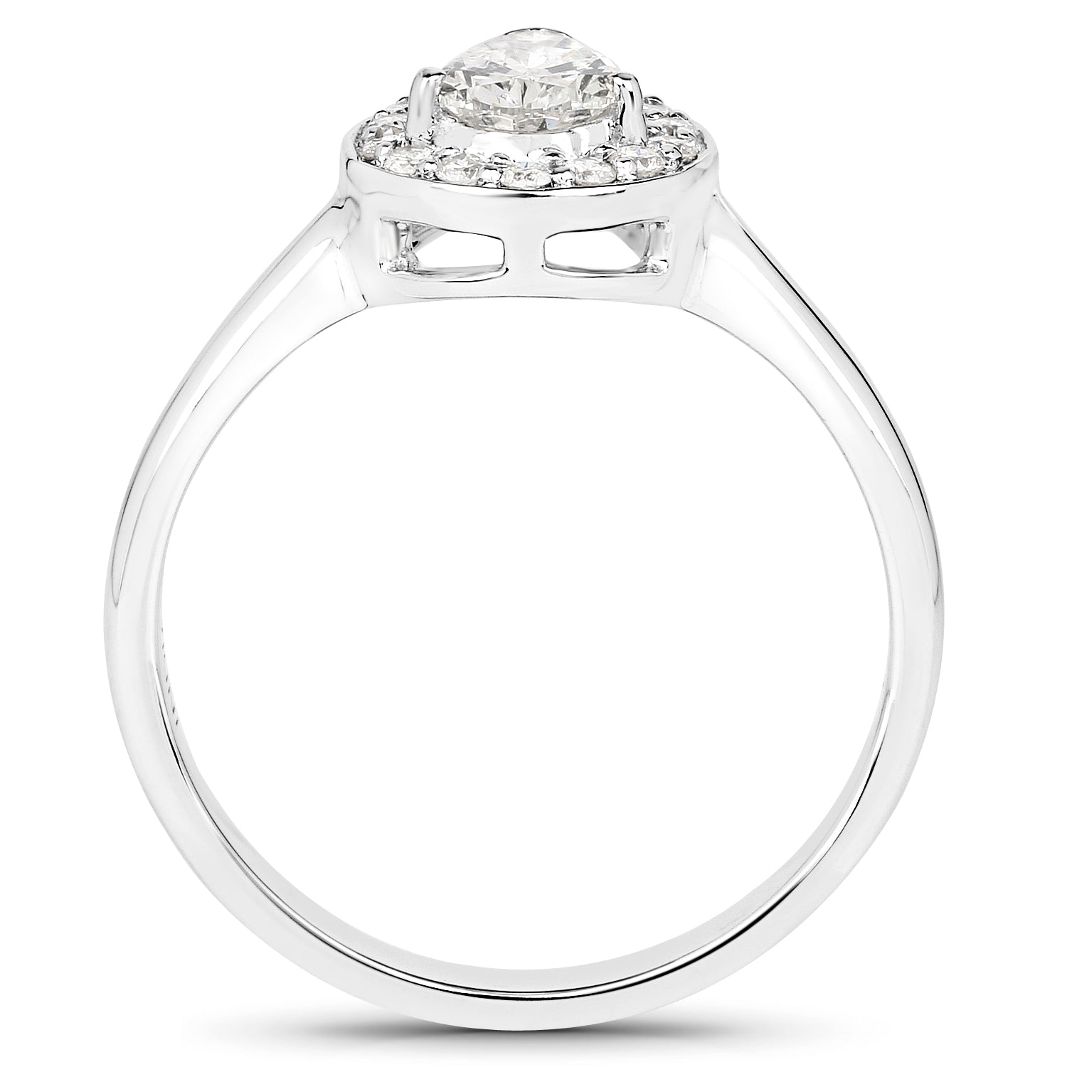 14K White Gold 0.70 Carat Genuine White Diamond Ring Bids.com