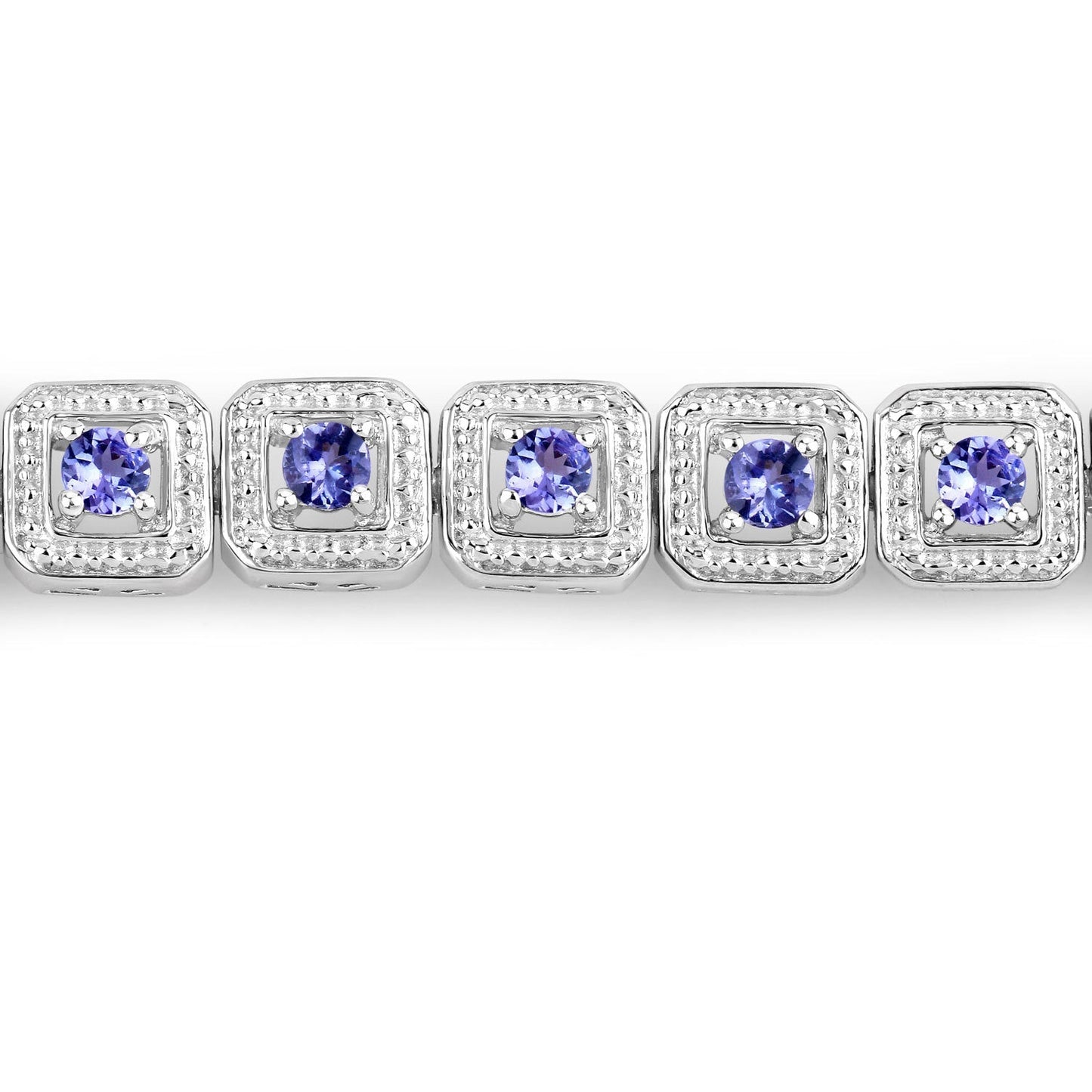 1.10 Carat Genuine Tanzanite .925 Sterling Silver Bracelet Bids.com