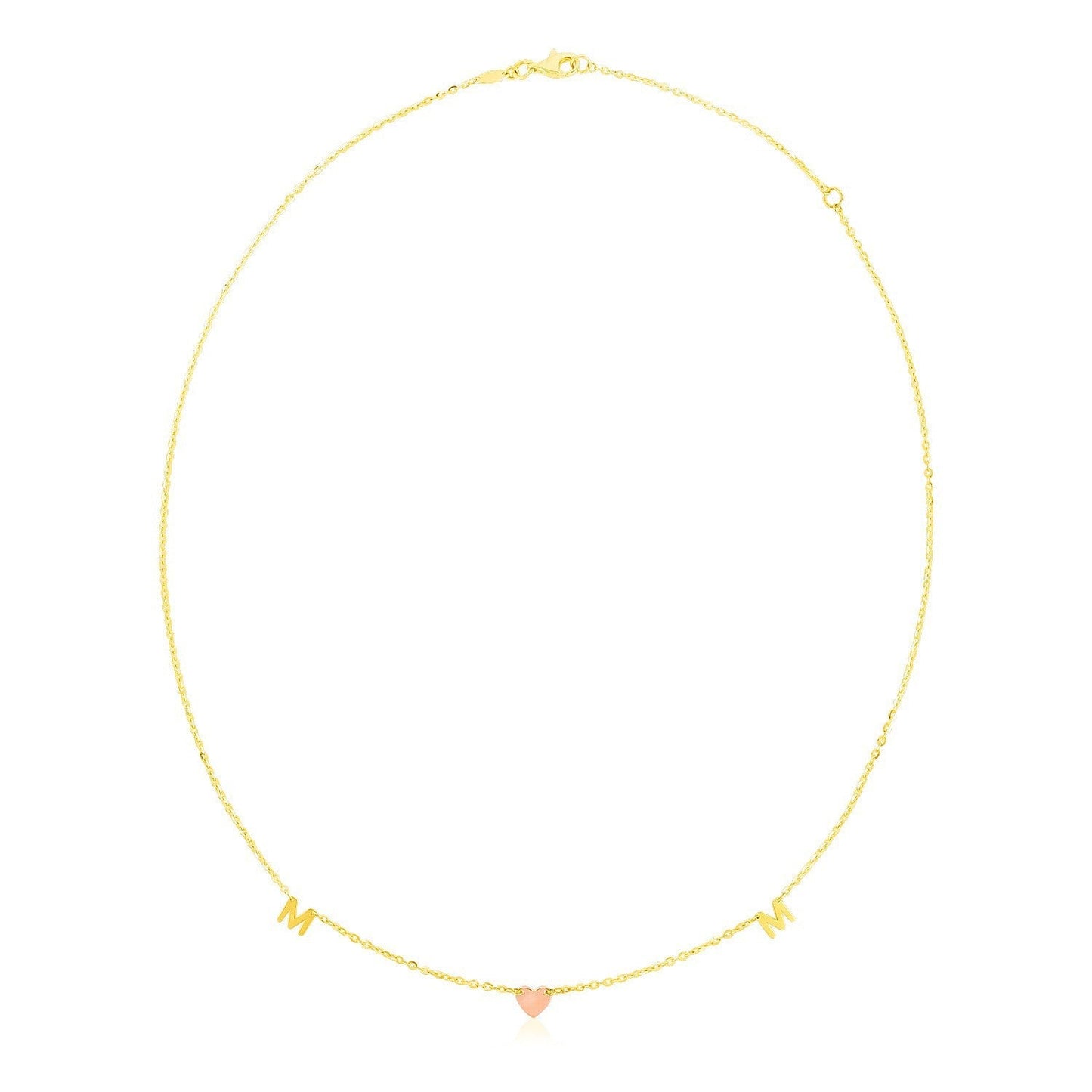14k Yellow and Rose Gold Mom Necklace Bids.com