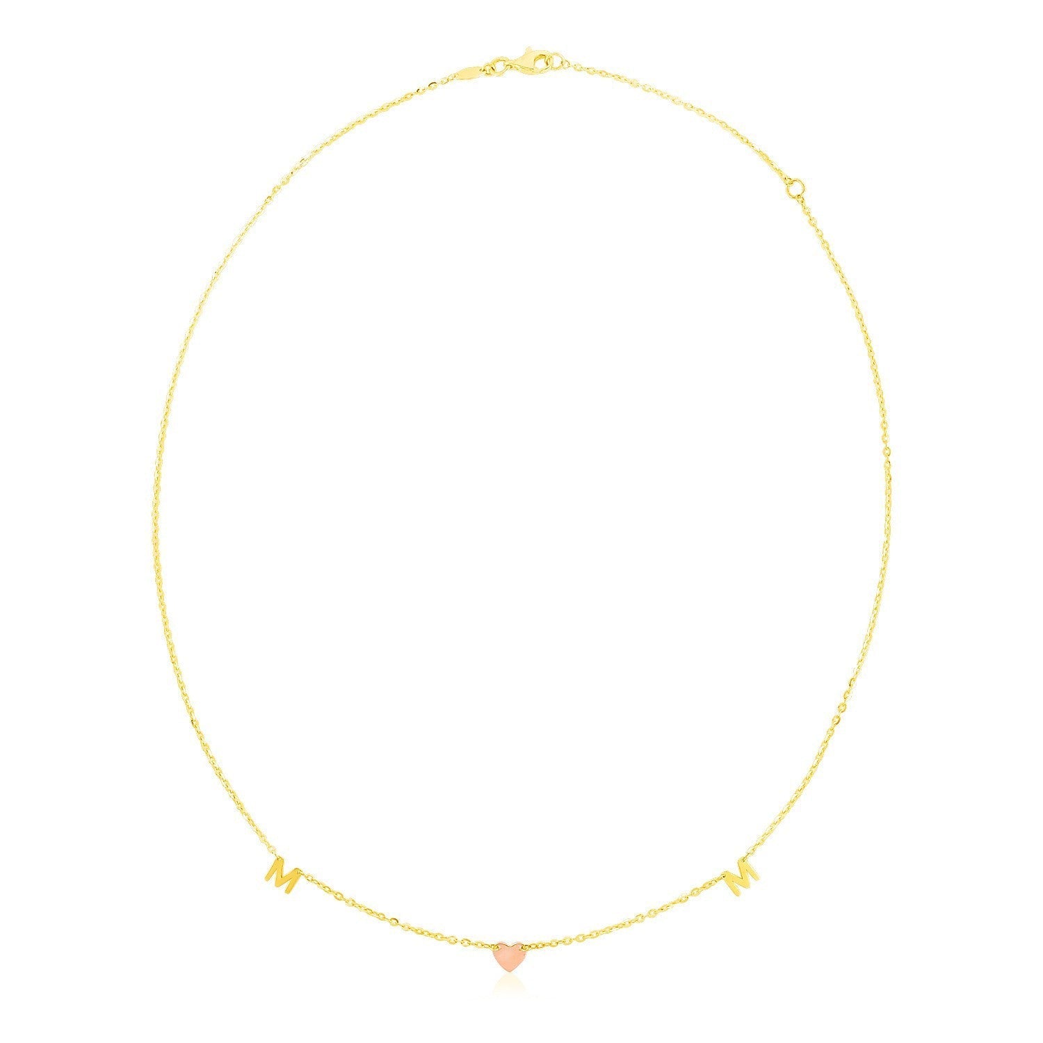 14k Yellow and Rose Gold Mom Necklace Bids.com