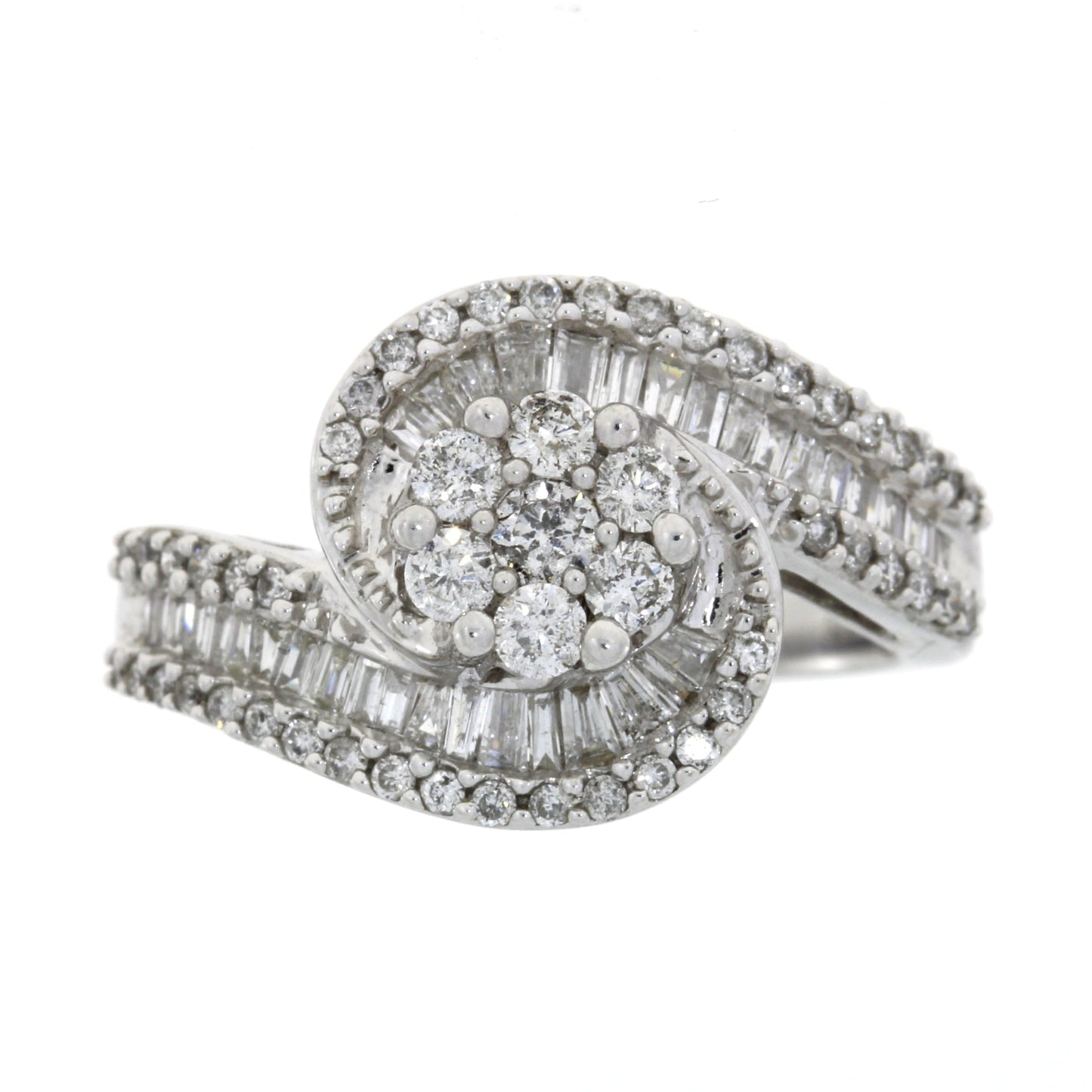 Genuine 1.00ct Diamond Ring 14KT White Gold Bids.com