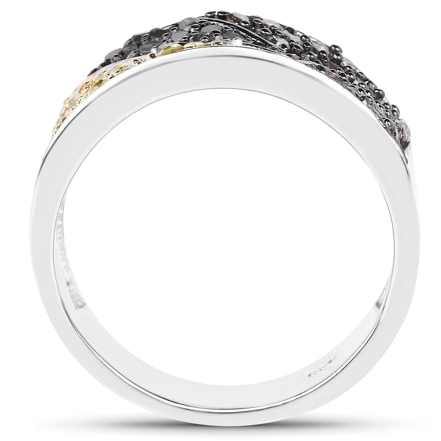 1.32 Carat Genuine multi Diamond .925 Sterling Silver Ring Bids.com