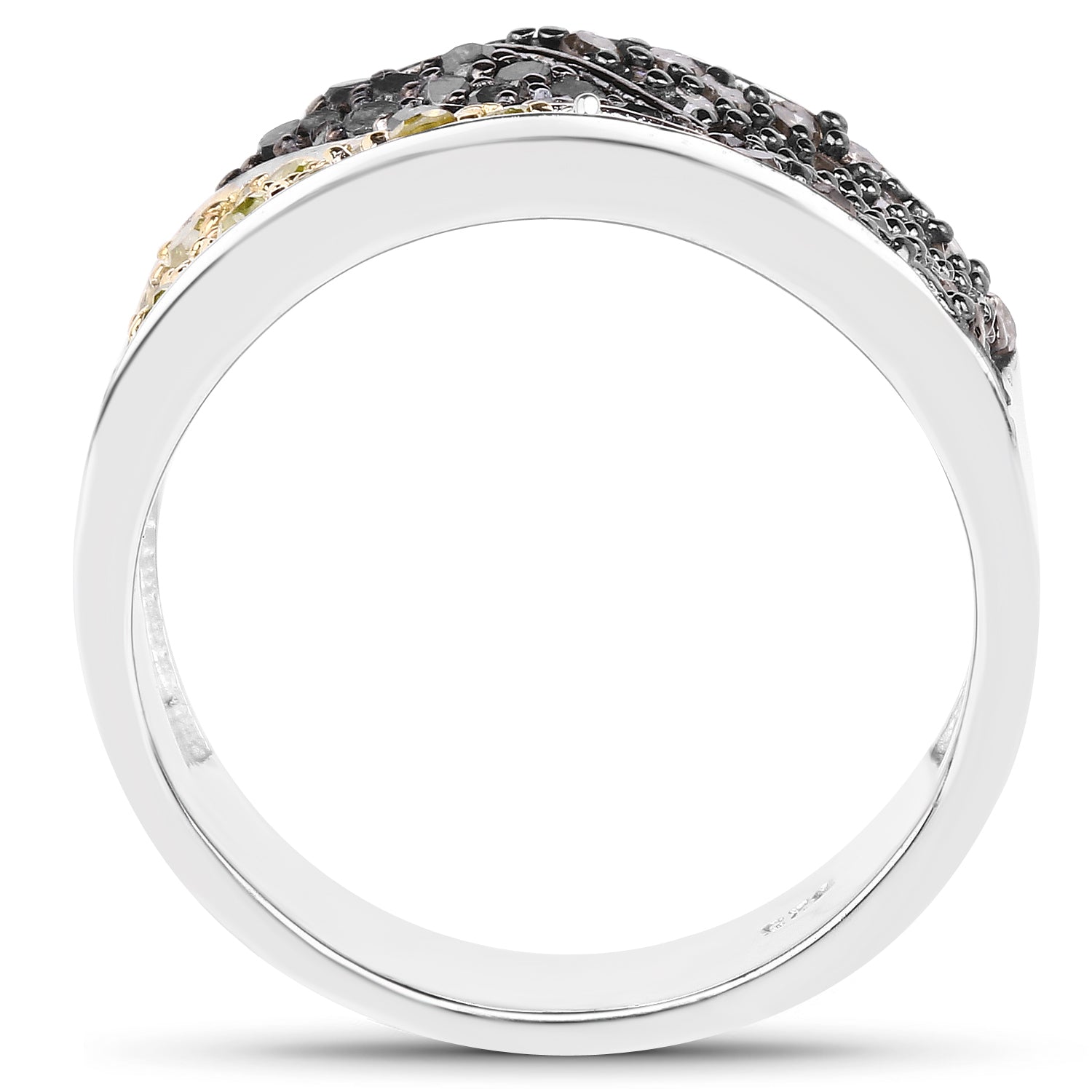 1.32 Carat Genuine multi Diamond .925 Sterling Silver Ring Bids.com