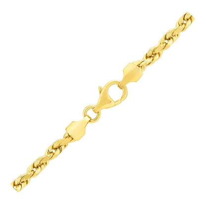 14k Yellow Gold Solid Diamond Cut Rope Chain (4.00 mm) Bids.com