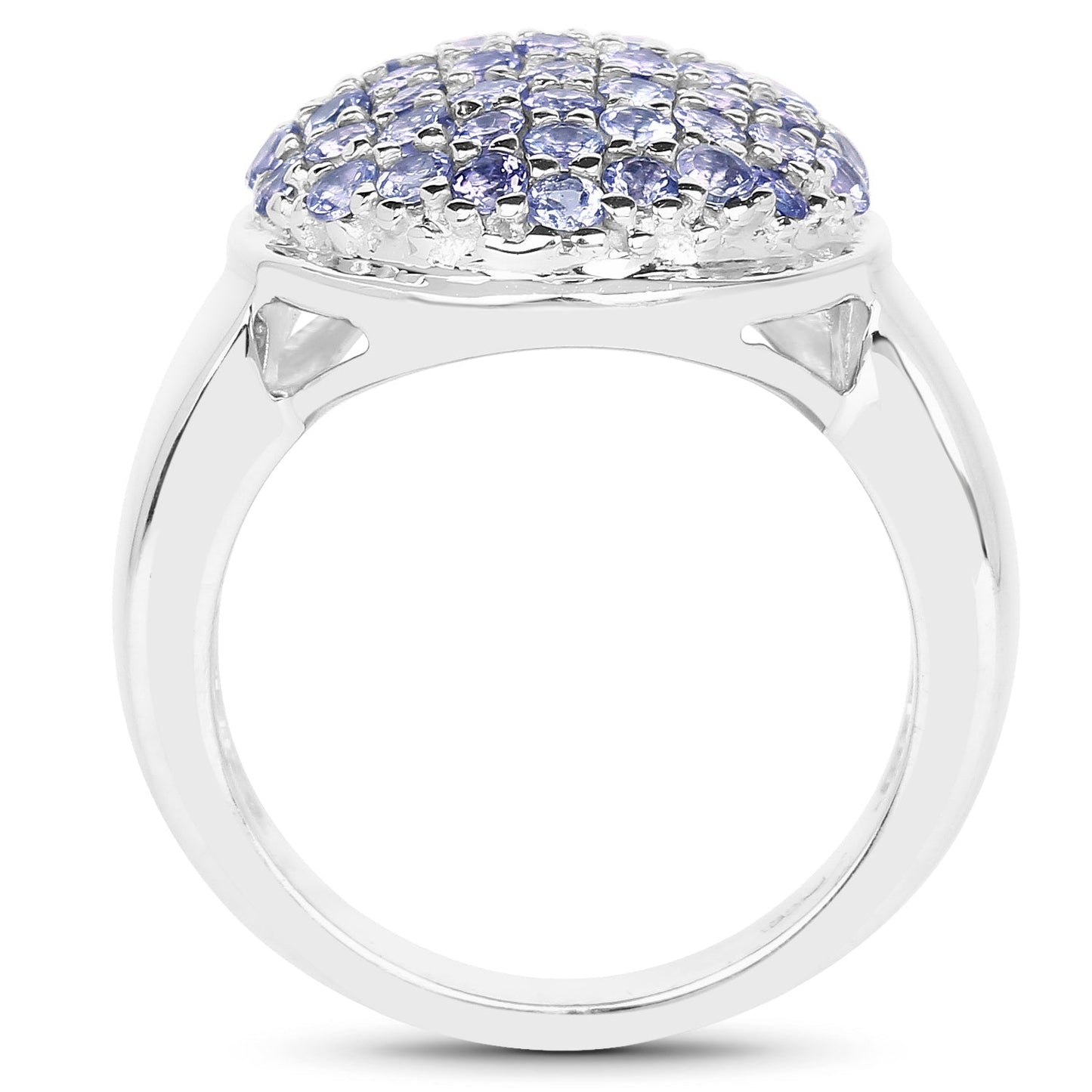 2.00 Carat Genuine Tanzanite .925 Sterling Silver Ring Bids.com