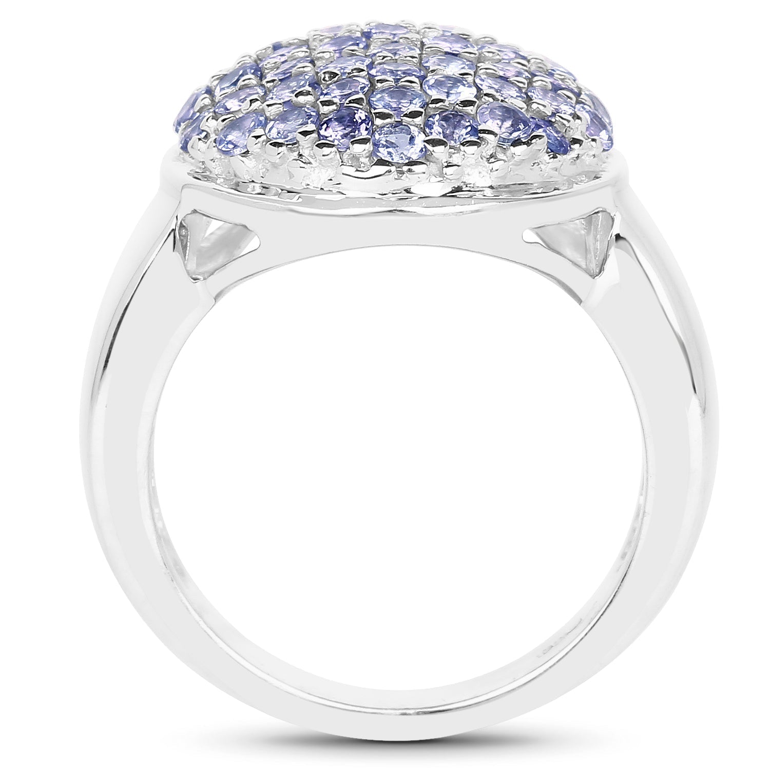 2.00 Carat Genuine Tanzanite .925 Sterling Silver Ring Bids.com