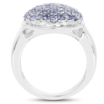 2.00 Carat Genuine Tanzanite .925 Sterling Silver Ring Bids.com