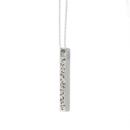 Natural Blue Topaz Fashion Pendants Sterling Silver Bids.com