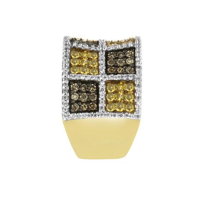 14KT Yellow Gold Champagne, Yellow and Round Diamond Band Ring (1 1/2 cttw, H-I Color, I1-I2 Clarity) Bids.com