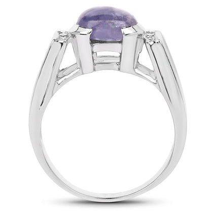 2.80 Carat Genuine Tanzanite .925 Sterling Silver Ring Bids.com