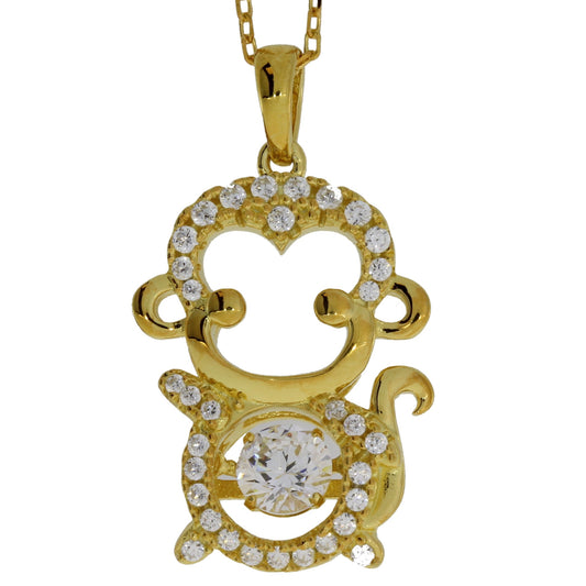 Genuine Silver and CZ Dancing Pendants Sterling Silver Bids.com