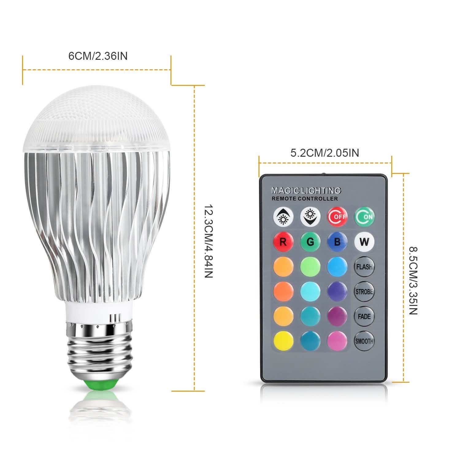 9W LED Light Bulb E27 RGB Lamp DailySale