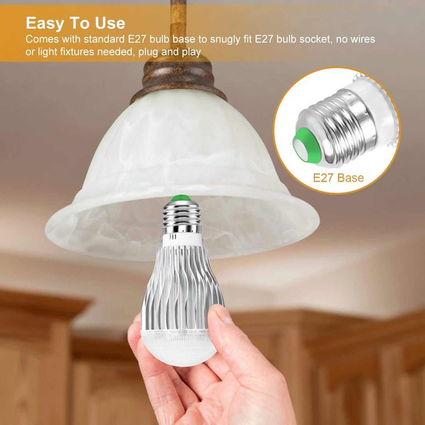 9W LED Light Bulb E27 RGB Lamp DailySale
