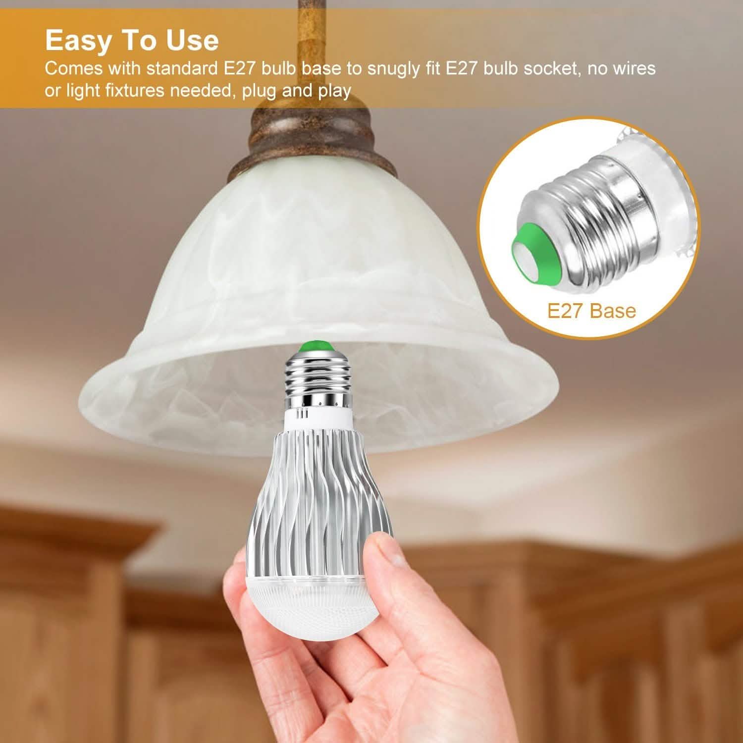 9W LED Light Bulb E27 RGB Lamp DailySale