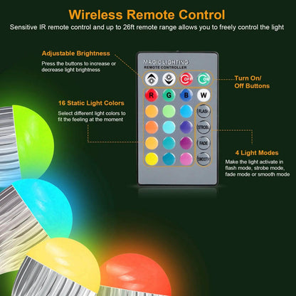 9W LED Light Bulb E27 RGB Lamp DailySale