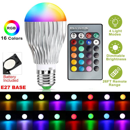 9W LED Light Bulb E27 RGB Lamp DailySale