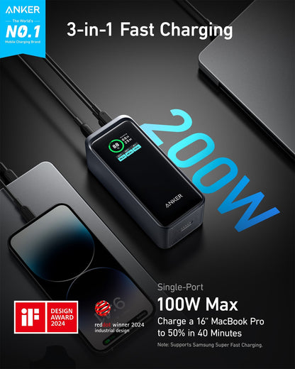 Anker Prime Power Bank (20K, 200W) Anker