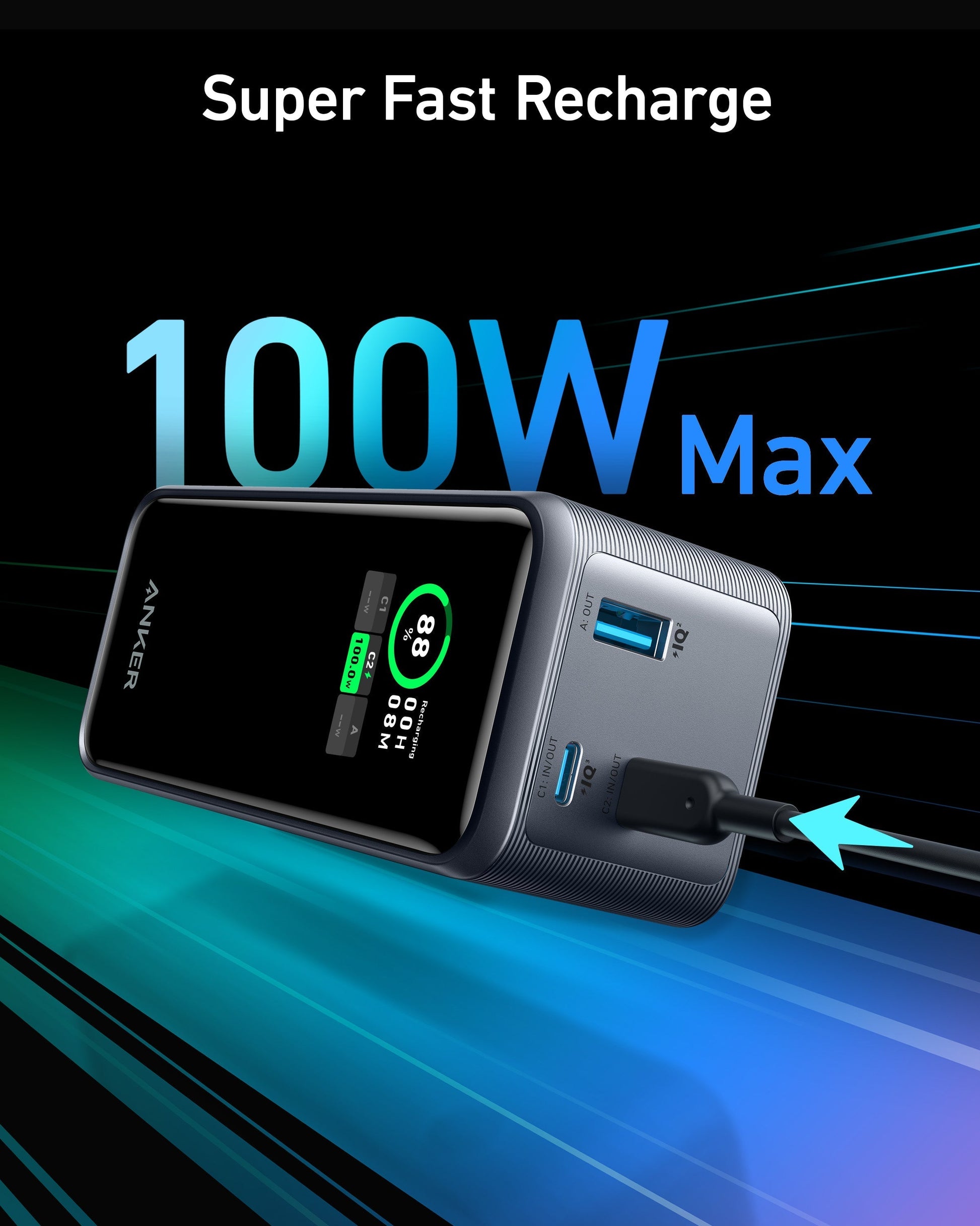 Anker Prime Power Bank (20K, 200W) Anker