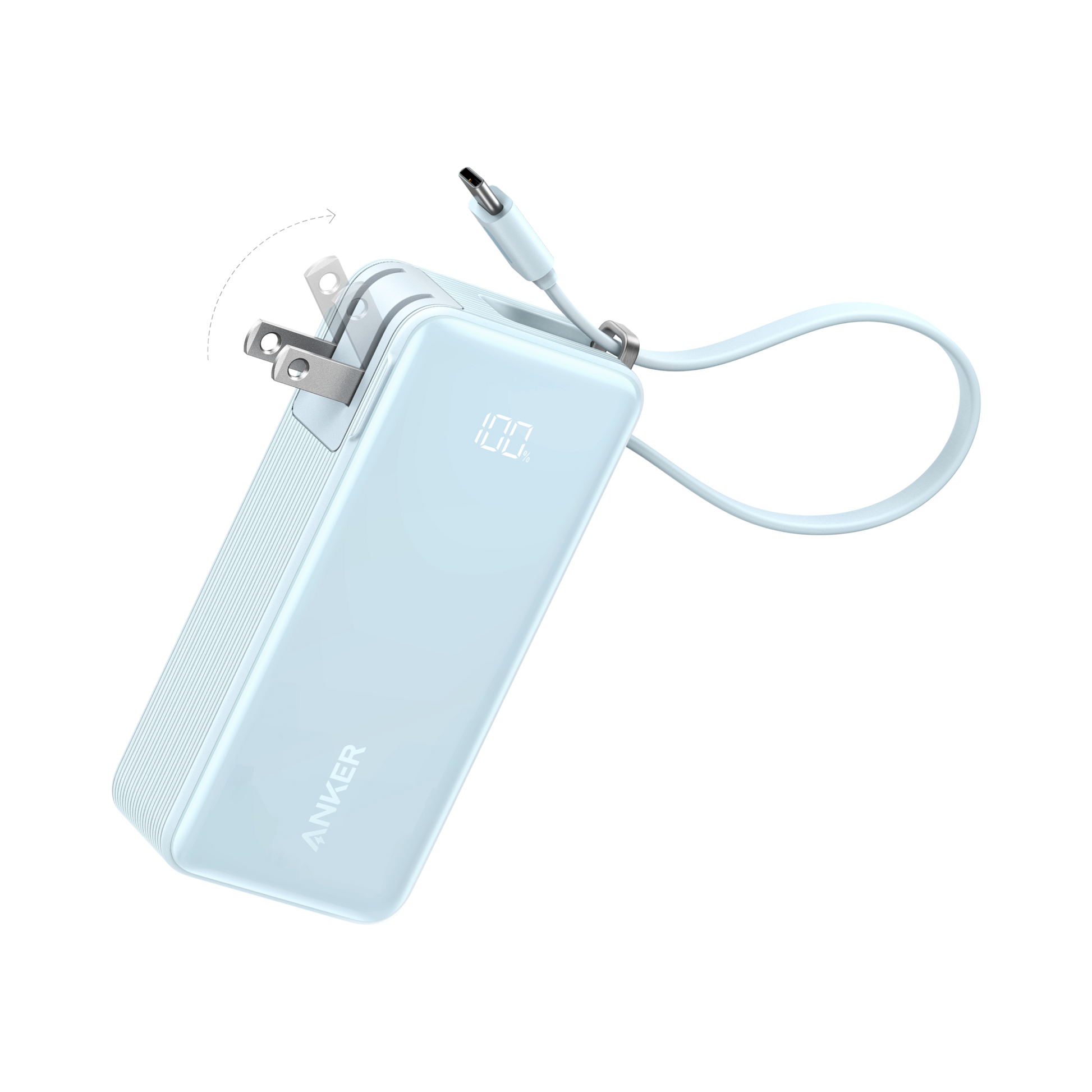 Anker Power Bank (10K, Fusion, Built-In Cable) Anker