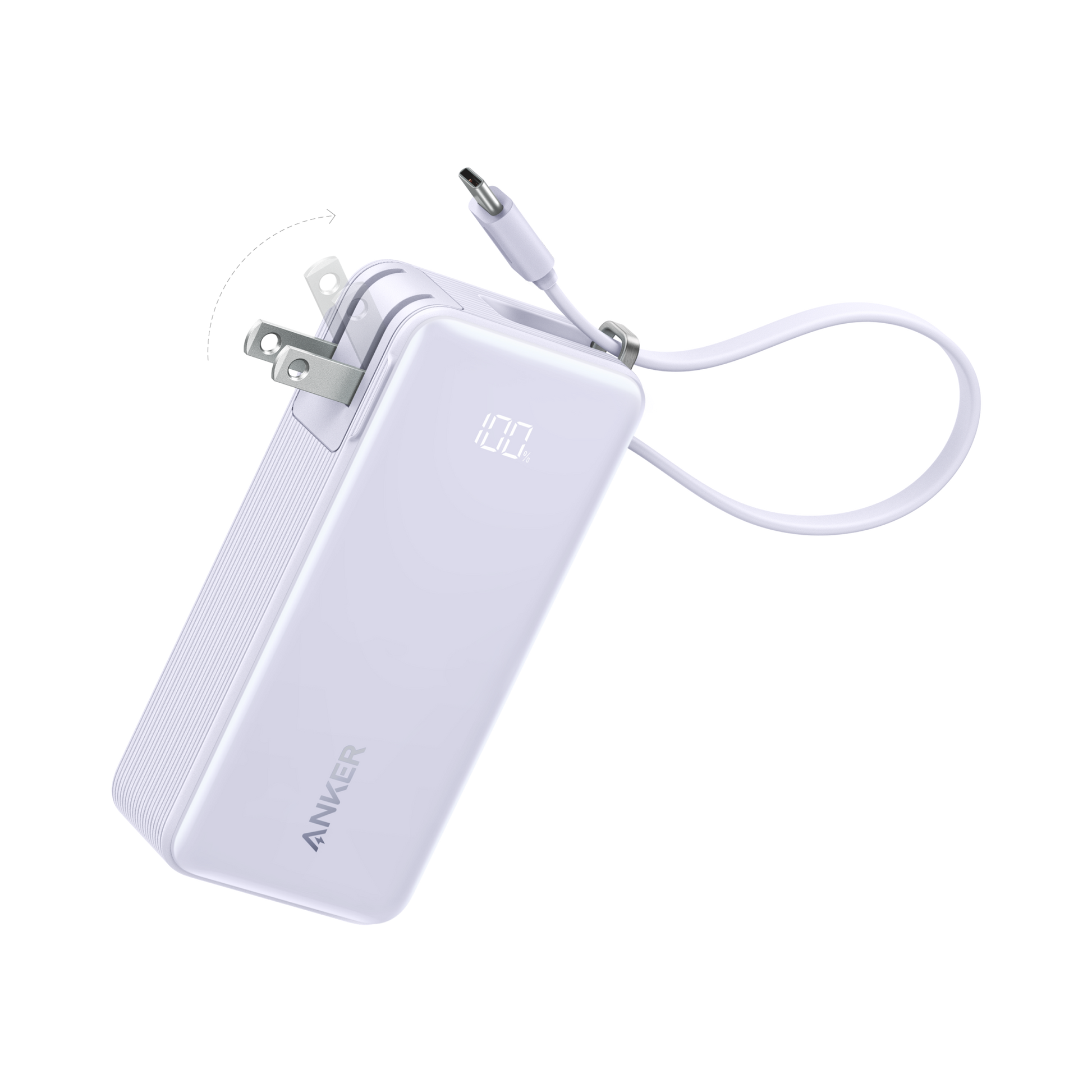 Anker Power Bank (10K, Fusion, Built-In Cable) Anker