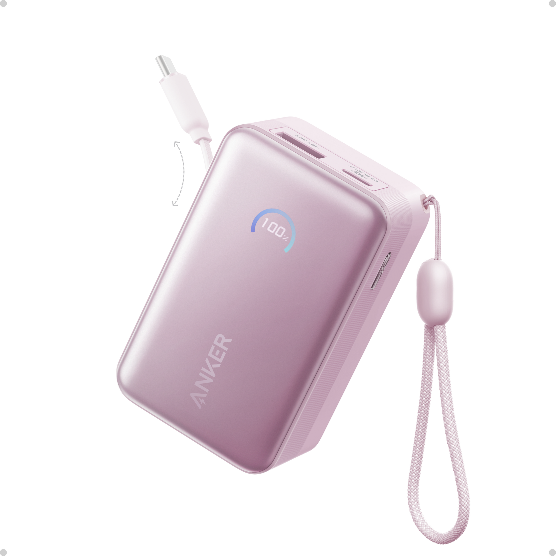 Anker Nano Power Bank (10K, 45W, Built-In Retractable USB-C Cable) Anker