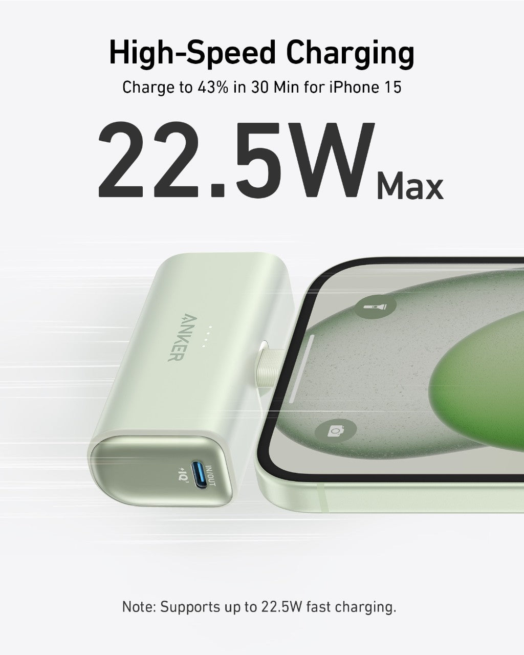 Anker Nano Power Bank (22.5W, Built-In USB-C Connector) Anker