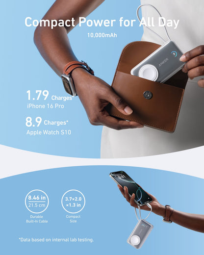 Anker MagGo Power Bank (10K, 35W, For Apple Watch) Anker