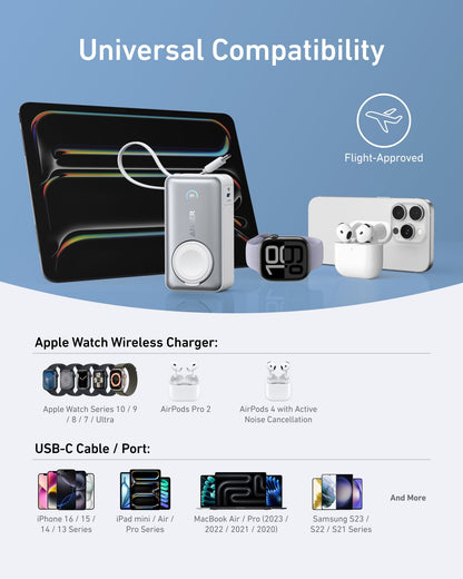 Anker MagGo Power Bank (10K, 35W, For Apple Watch) Anker
