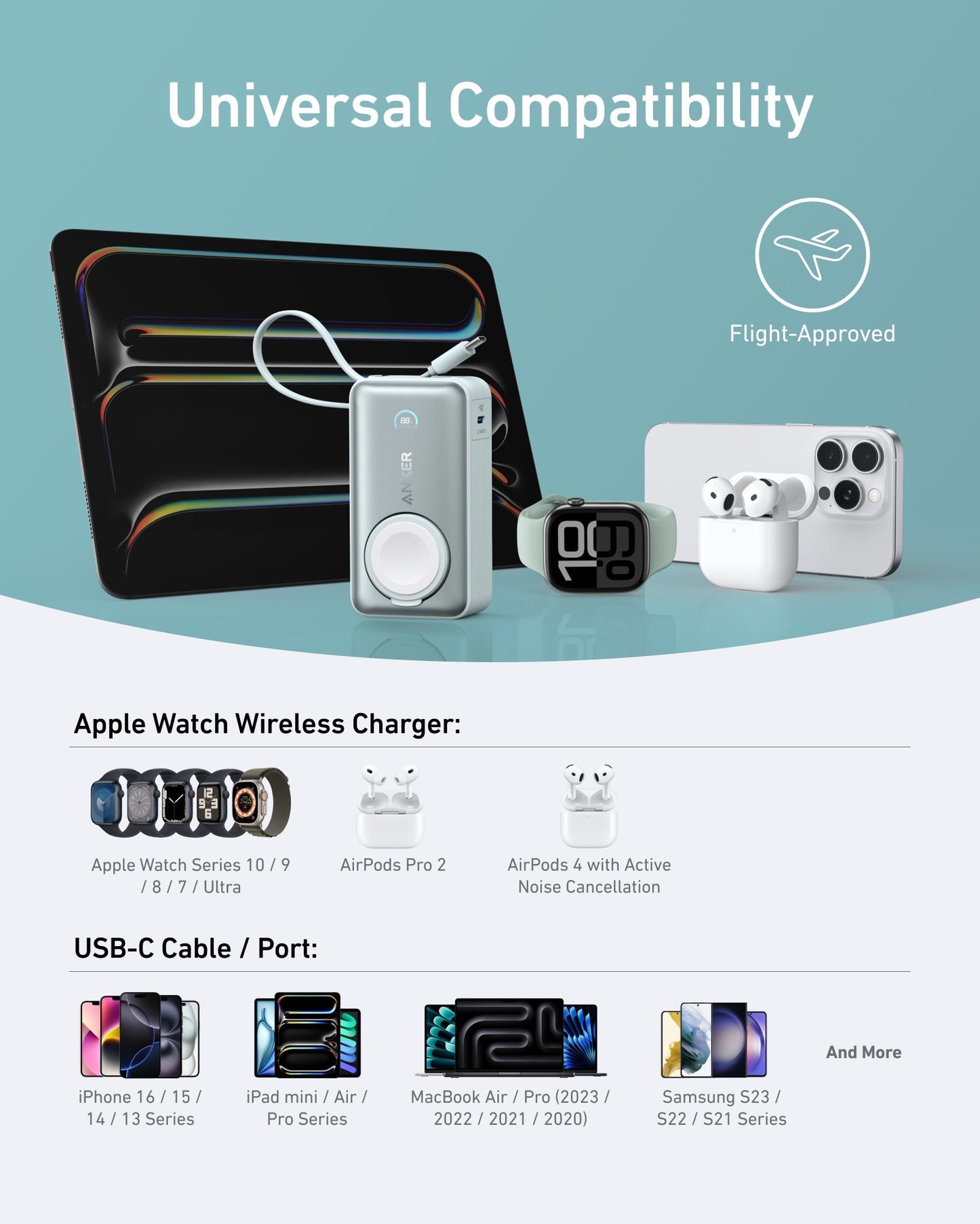 Anker MagGo Power Bank (10K, 35W, For Apple Watch) Anker