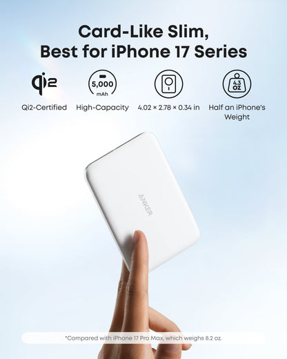 Anker Nano Power Bank (5K, MagGo, Slim) Anker