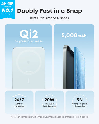 Anker Nano Power Bank (5K, MagGo, Slim) Anker