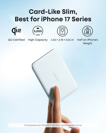 Anker Nano Power Bank (5K, MagGo, Slim) Anker