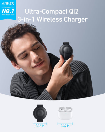 Anker MagGo Wireless Charging Station (3-in-1, Foldable Pad) Anker