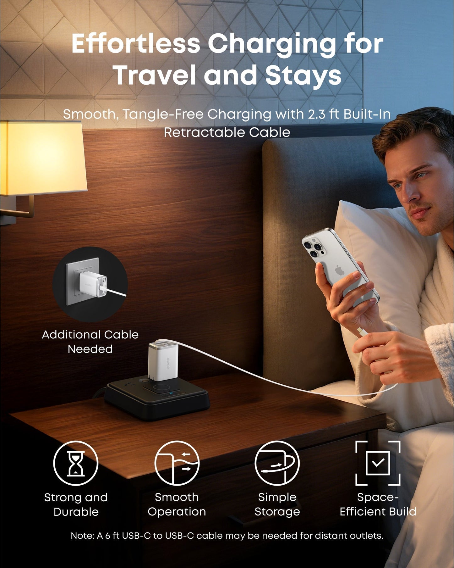 Anker Nano Charger (35W, Built-In Retractable USB-C Cable) Anker