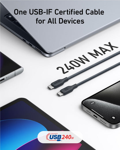 Anker <b>543</b> USB C to USB C Cable (240W, 10 ft) Anker