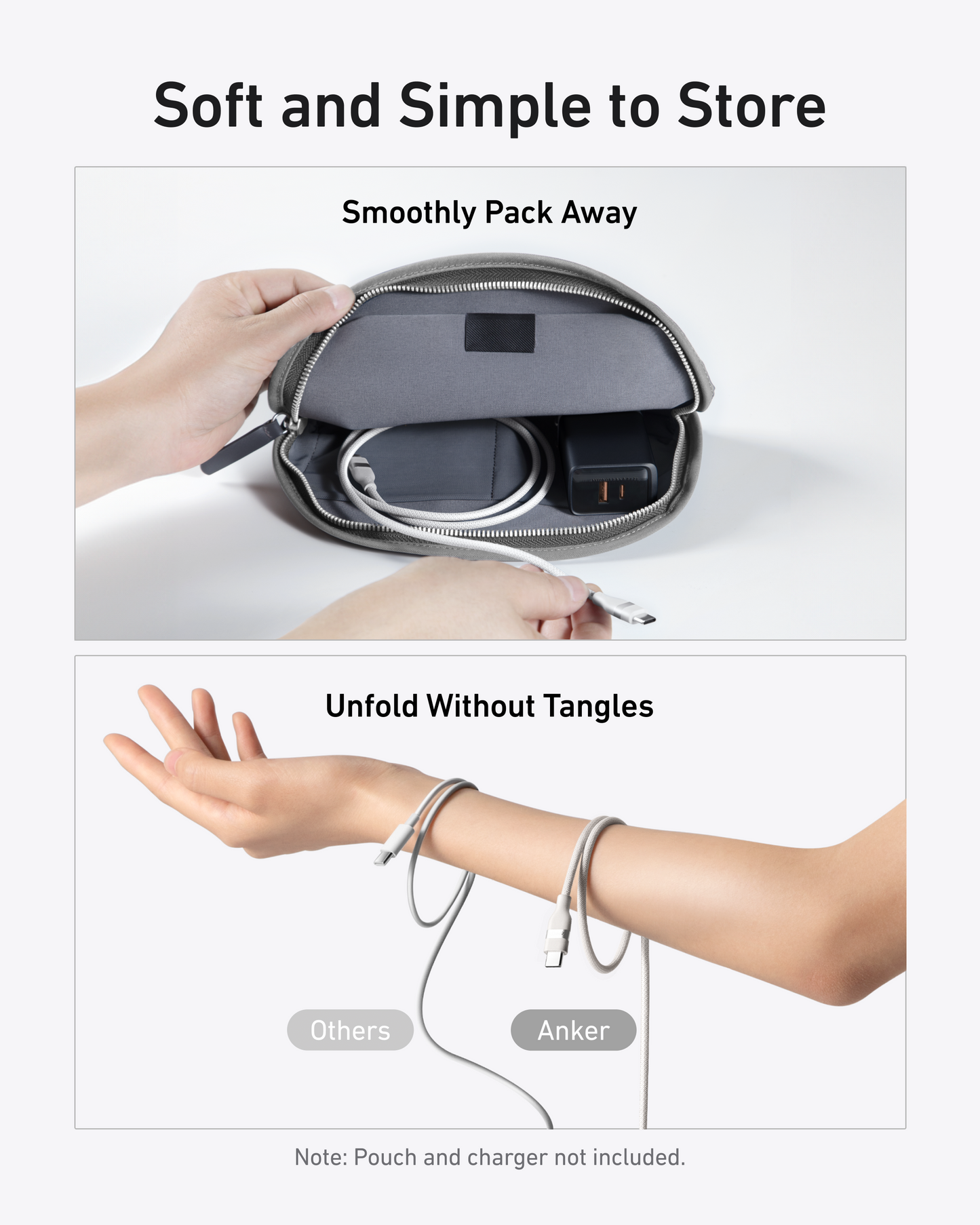Anker USB-C to USB-C Cable (3 ft / 6 ft, 240W, Upcycled-Braided) Anker