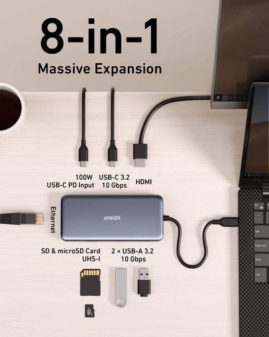 Anker <b>555</b> USB-C Hub (8-in-1) Anker