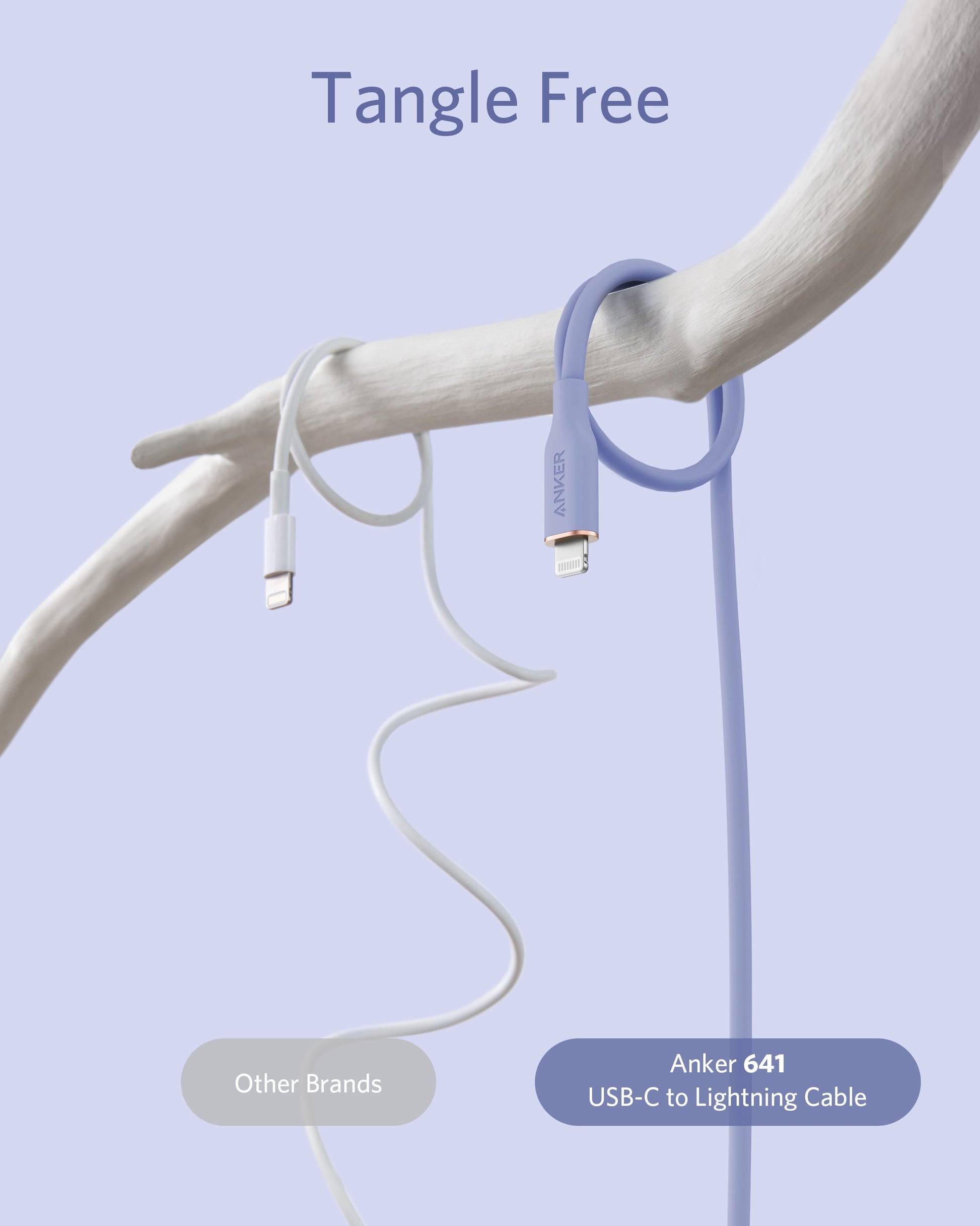 Anker <b>641</b> USB-C to Lightning Cable (Flow, 3 ft Silicone) Anker
